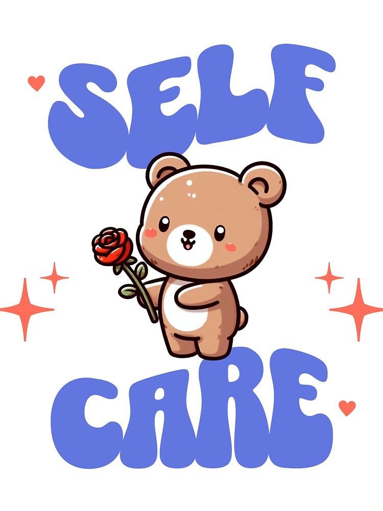 self care american traditional rose Bear by LemuellTrends