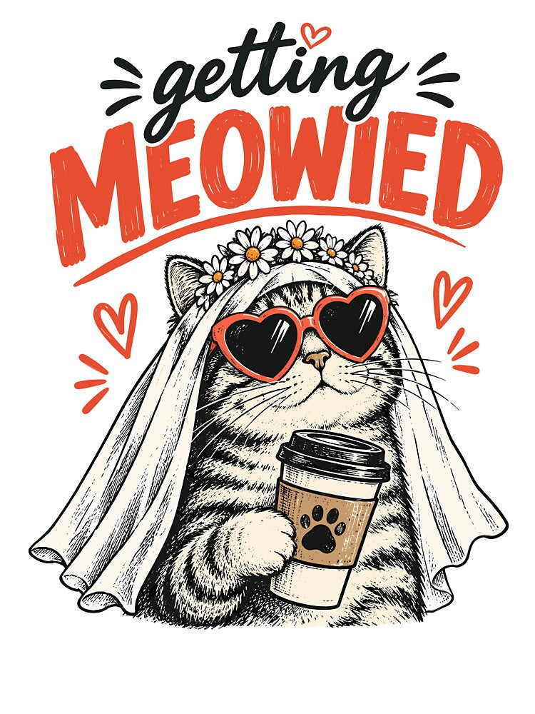 Getting Meowied Funny Getting Married Cat Bride by andre-hollow