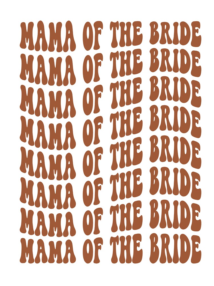 Mother of the Bride Terracotta Retro Graphic Bridal Party Gifts for Bachelorette Party by mysticblvd