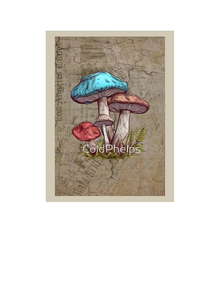 Vintage Newspaper Mushrooms by ColdPhelps