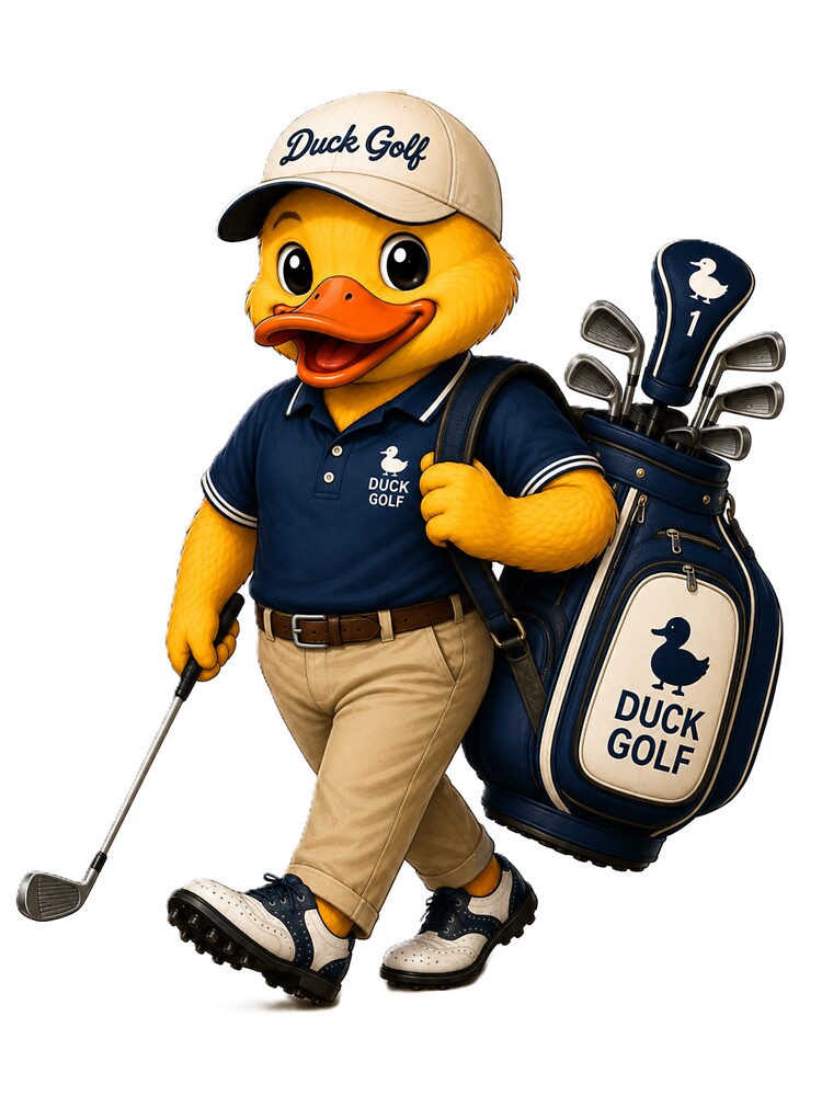 Golfer Duck by Thor-stone