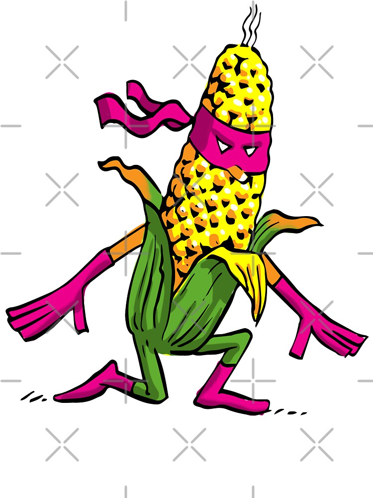 Corn On The Cob Big Corner Ninja Foodietoon Vegetable Superheroes by ProjectX23