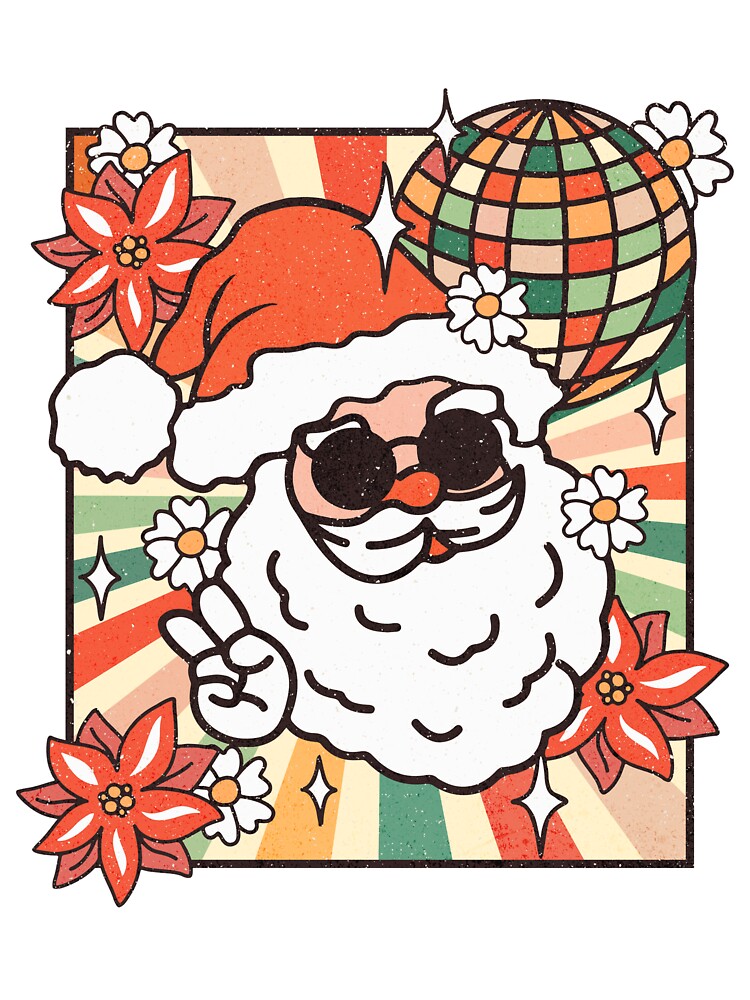Preppy Santa, Retro Pink by DigitalByEb