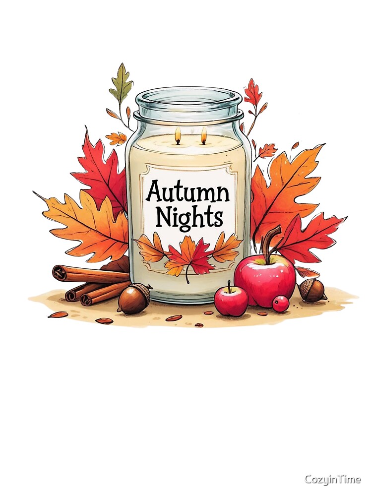 Autumn Candle Jar by CozyinTime