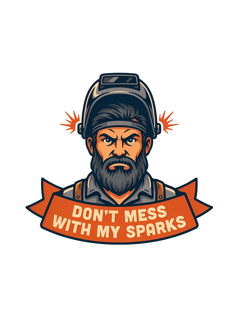 Grumpy Welder with Sparks Quote by NiftyWrx