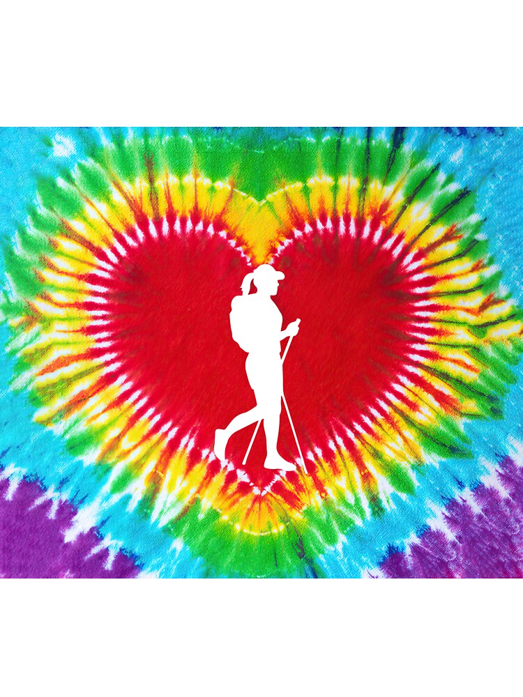 Hiking Tie Dye Heart Art by SweetTea4U