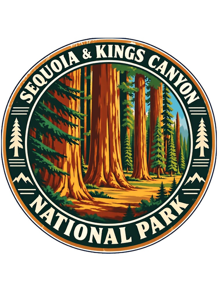 Sequoia & Kings Canyon National Park California Travel Visitor by SEEM-drawing