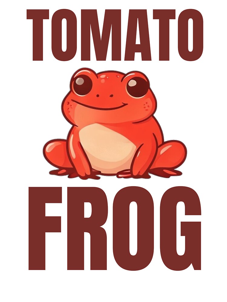 Cute Tomato Frog Chubby Red Amphibian by DreamDesignWear
