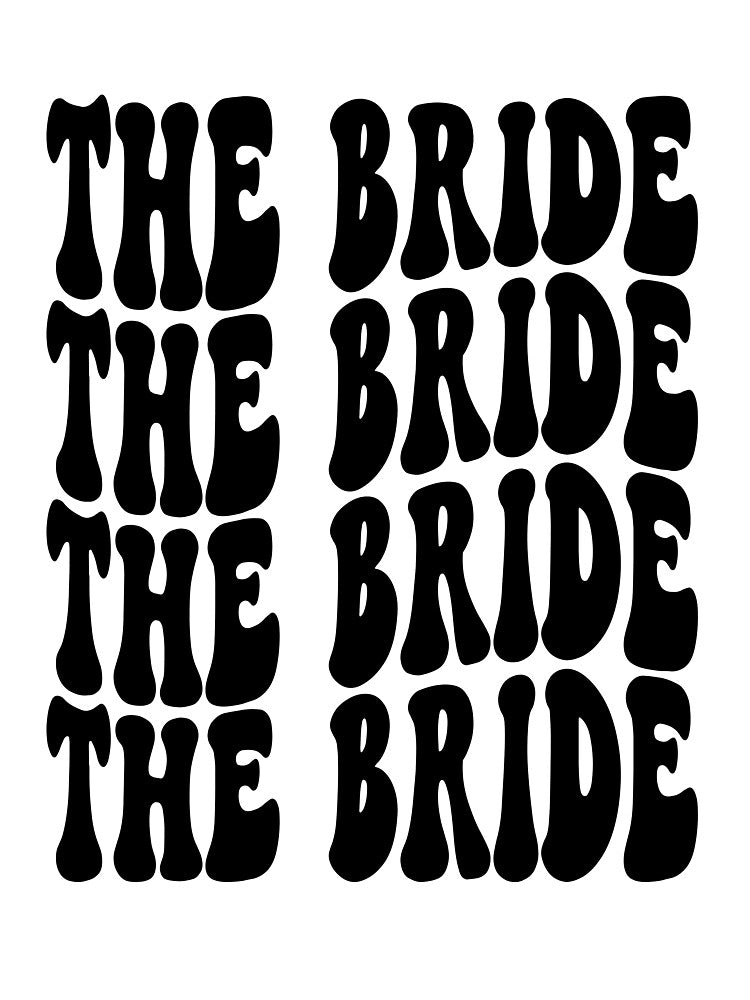 The Bride Black Retro Graphic Bridal Party Gifts for Bachelorette Party by mysticblvd