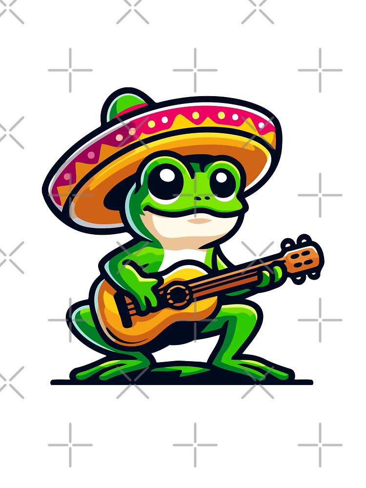 Musical Frog with Sombrero and Guitar - Fun Mexican Music by Akioos