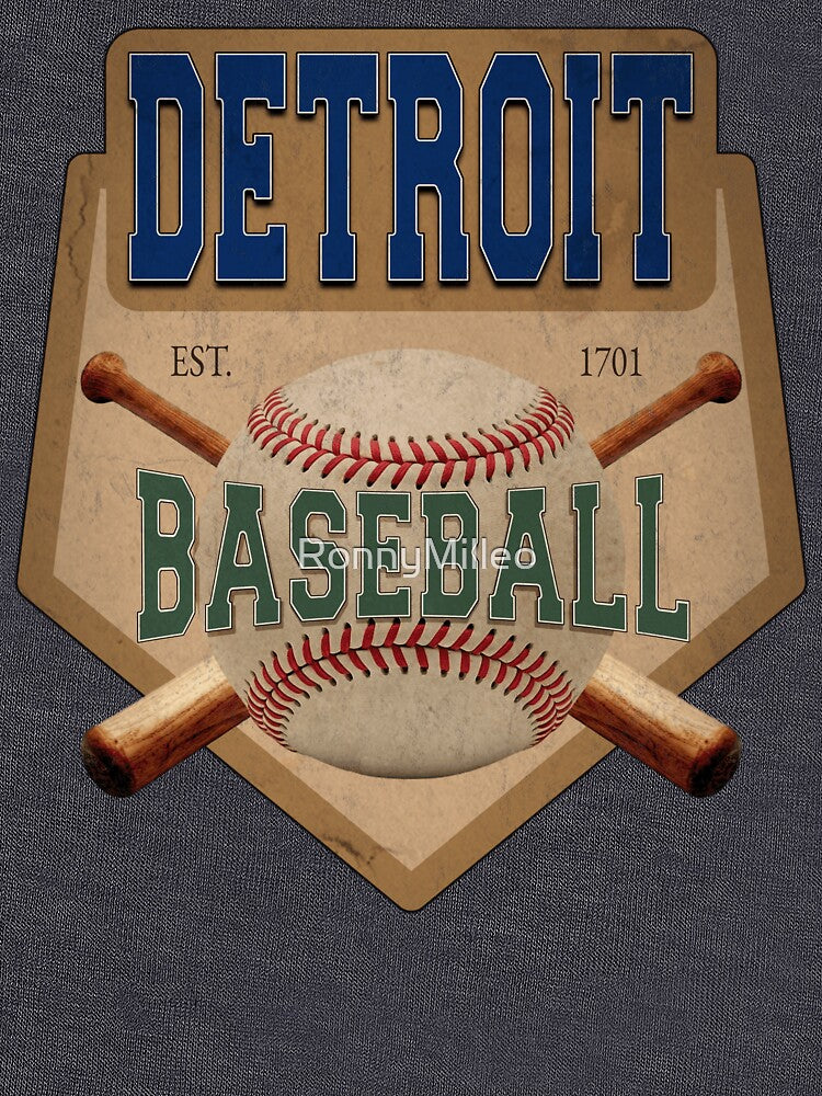 Detroit Baseball Vintage Sports by RonnyMilleo