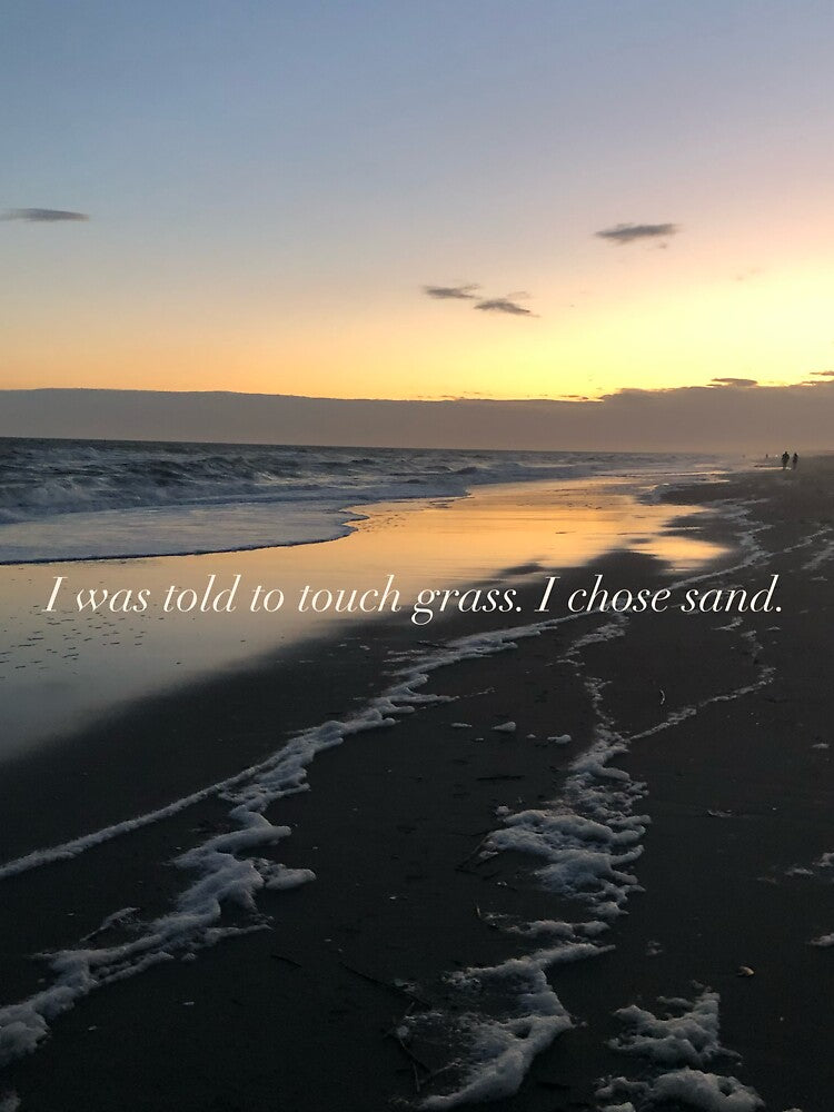 Beach vacation sand over grass sticker by ryssashay