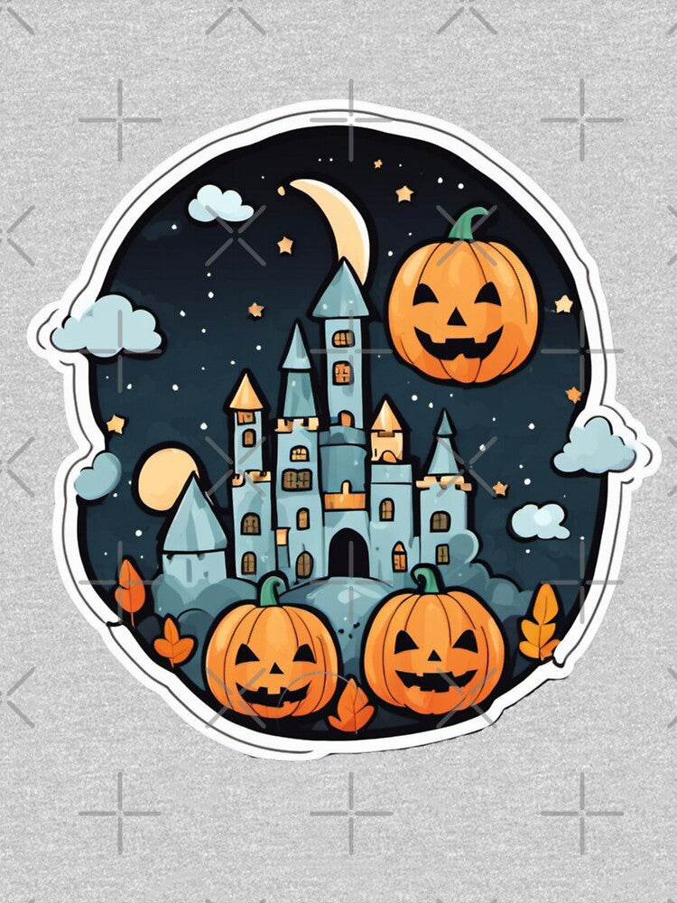 Scary Castle on Halloween Night by chrismaecanes