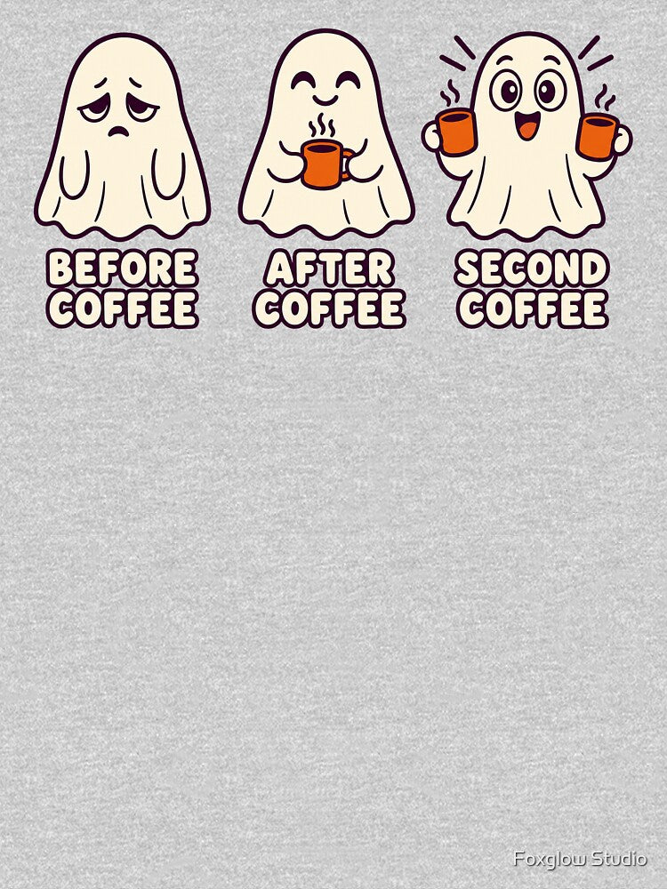 Ghost Coffee Stages Before After Second Coffee by Foxglow Studio