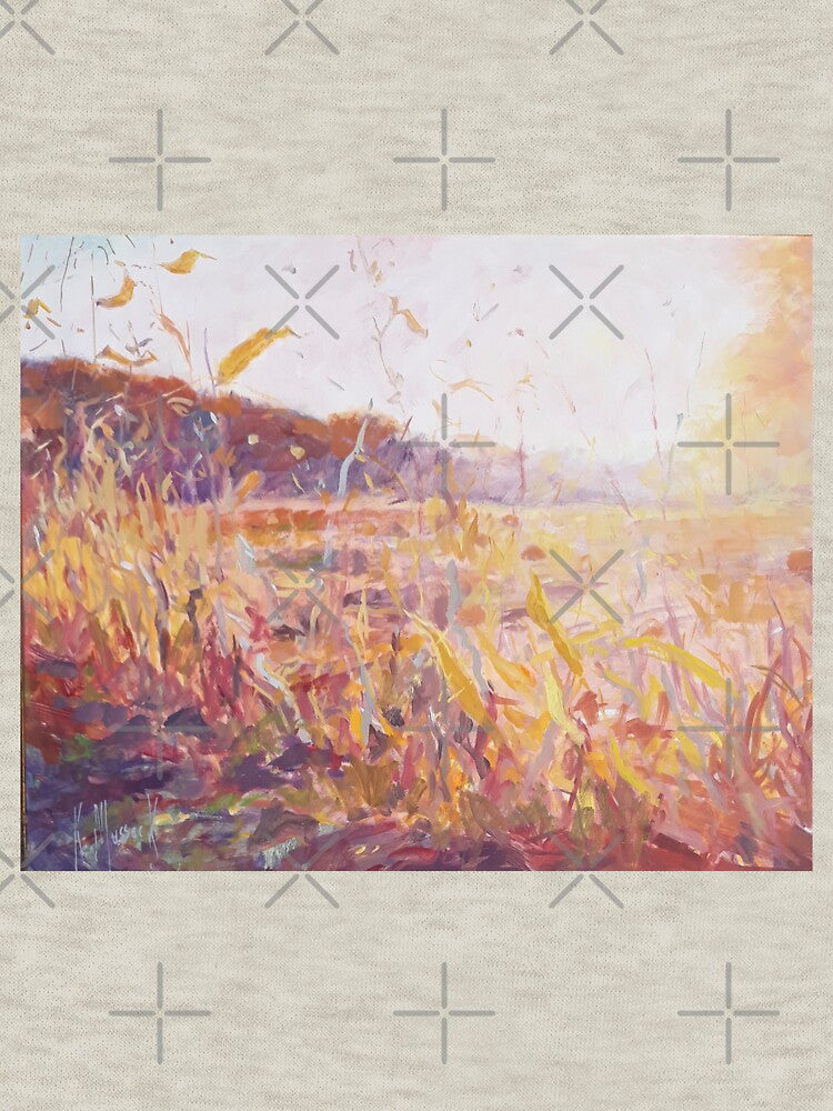 The pumpkin patch after Halloween original oil painting by Kathryn Mussack by K Mussack
