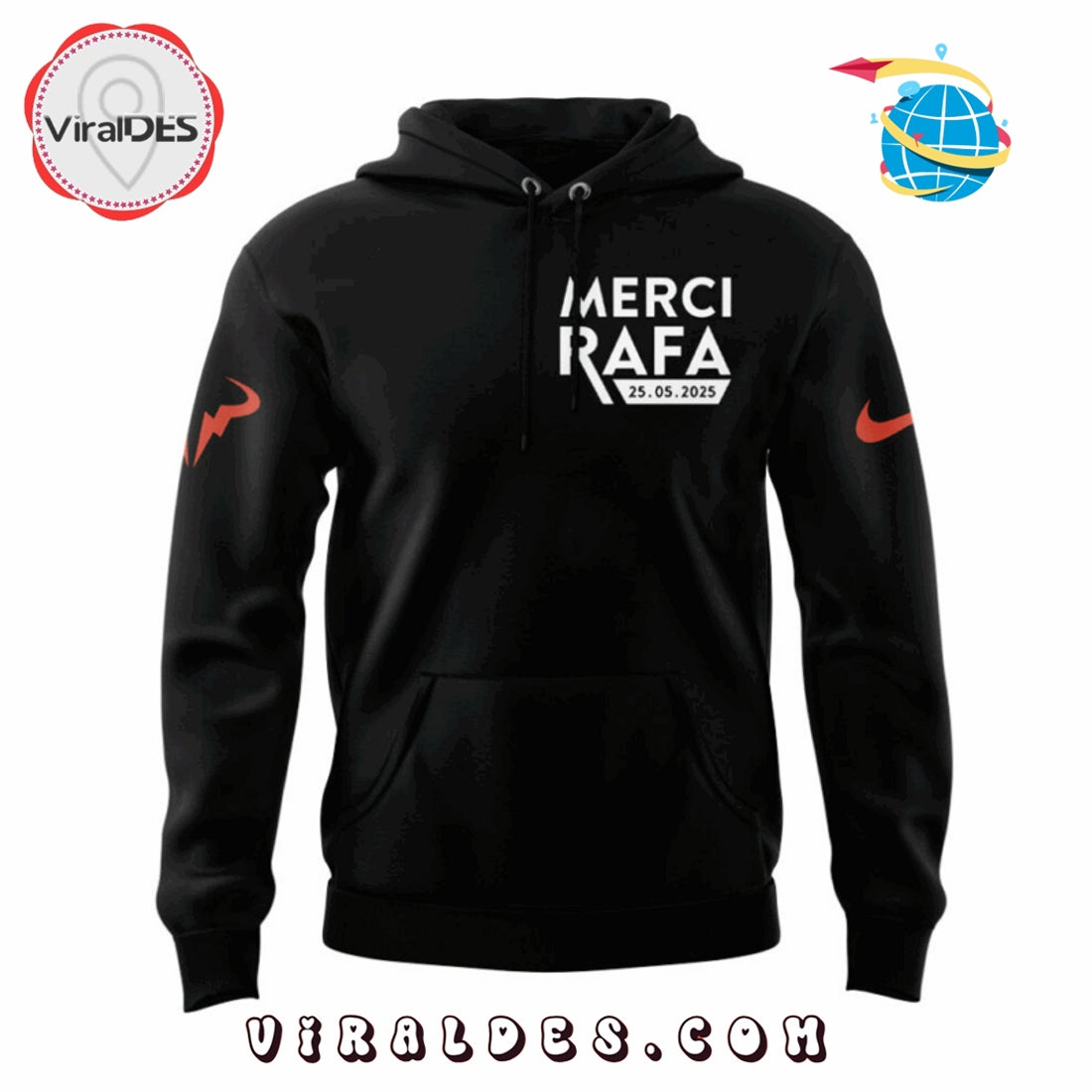 Rafael Nadal Limited Edition Black Hoodie, Long Pants