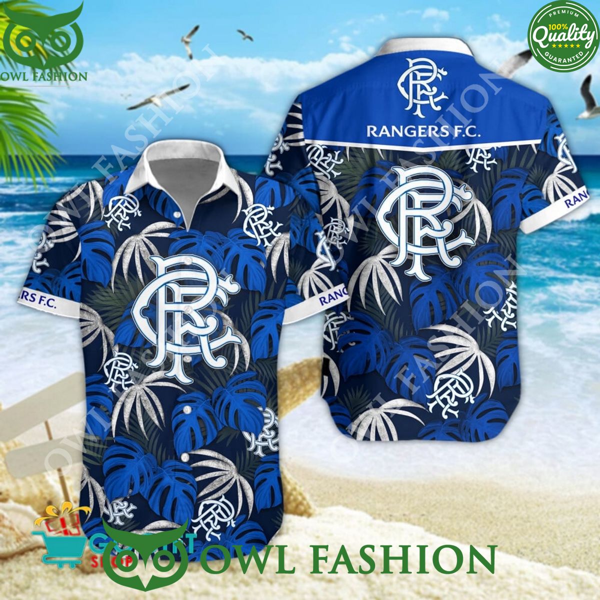 Rangers F.C. Scottish Football Champion Limited Hawaiian Shirt