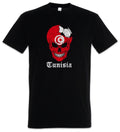 Tunisia Football Skull I T-Shirt tunisian Soccer Flag Banner World Championship