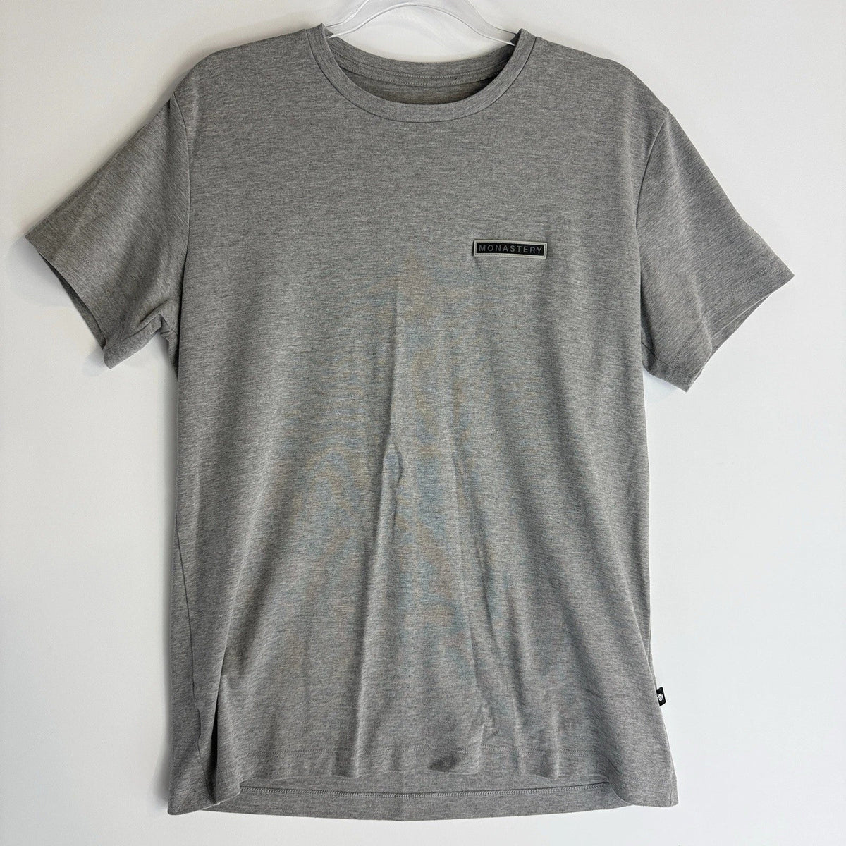 Monastery Logo Patch T-Shirt Gray Melange Size L Cotton Blend Colombia