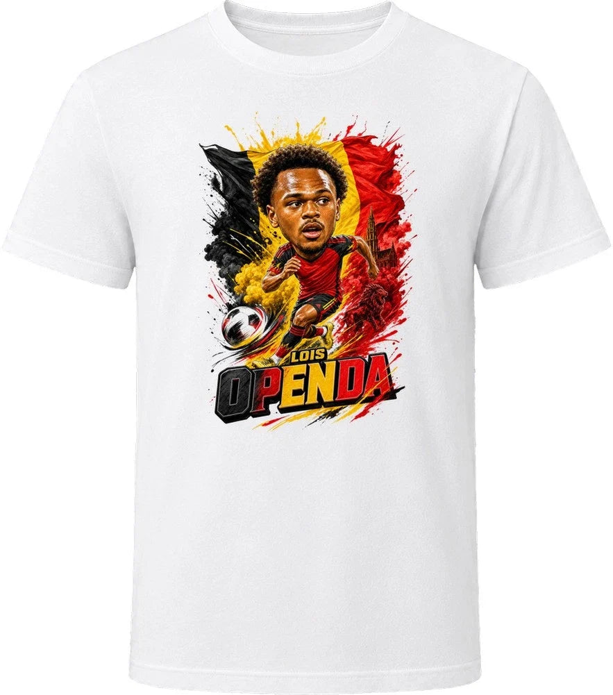 Lois Openda Belgium Soccer Caricature 2026 World Cup T Shirt