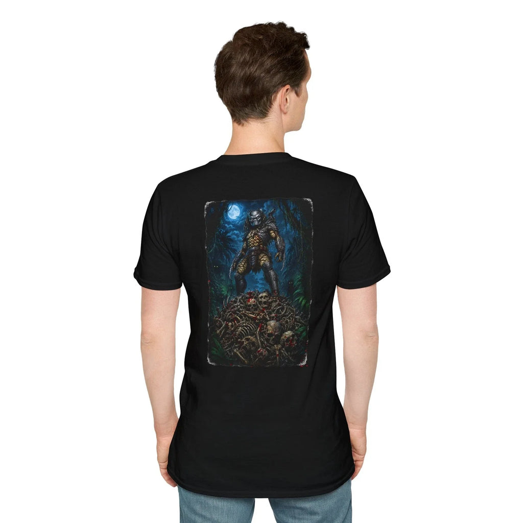 predator bone pile back only  T-Shirt | Plain Pocketless Shirt
