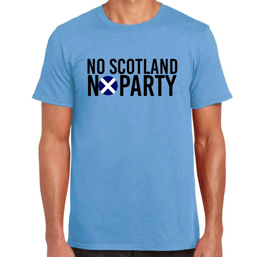 No Scotland No Party 2026 Football World Cup USA Canada Mexico Blue T-shirt/Tee