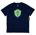 Stadium Essentials SEATTLE SOUNDERS 1974 Soccer MLS Men Navy Blue Shirt 2XL NWT