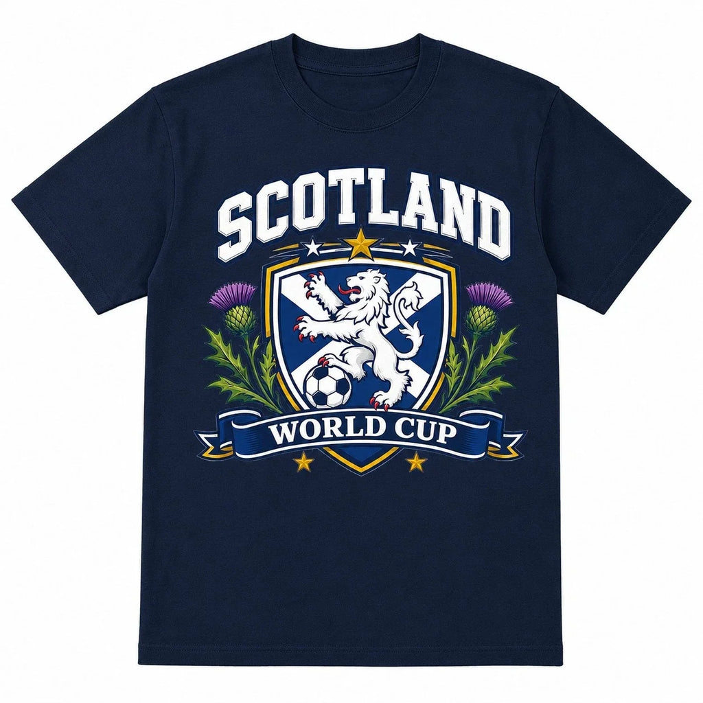 Mens Scotland Saltire Thistle T Shirt World Cup 2026 Football Fan Tee