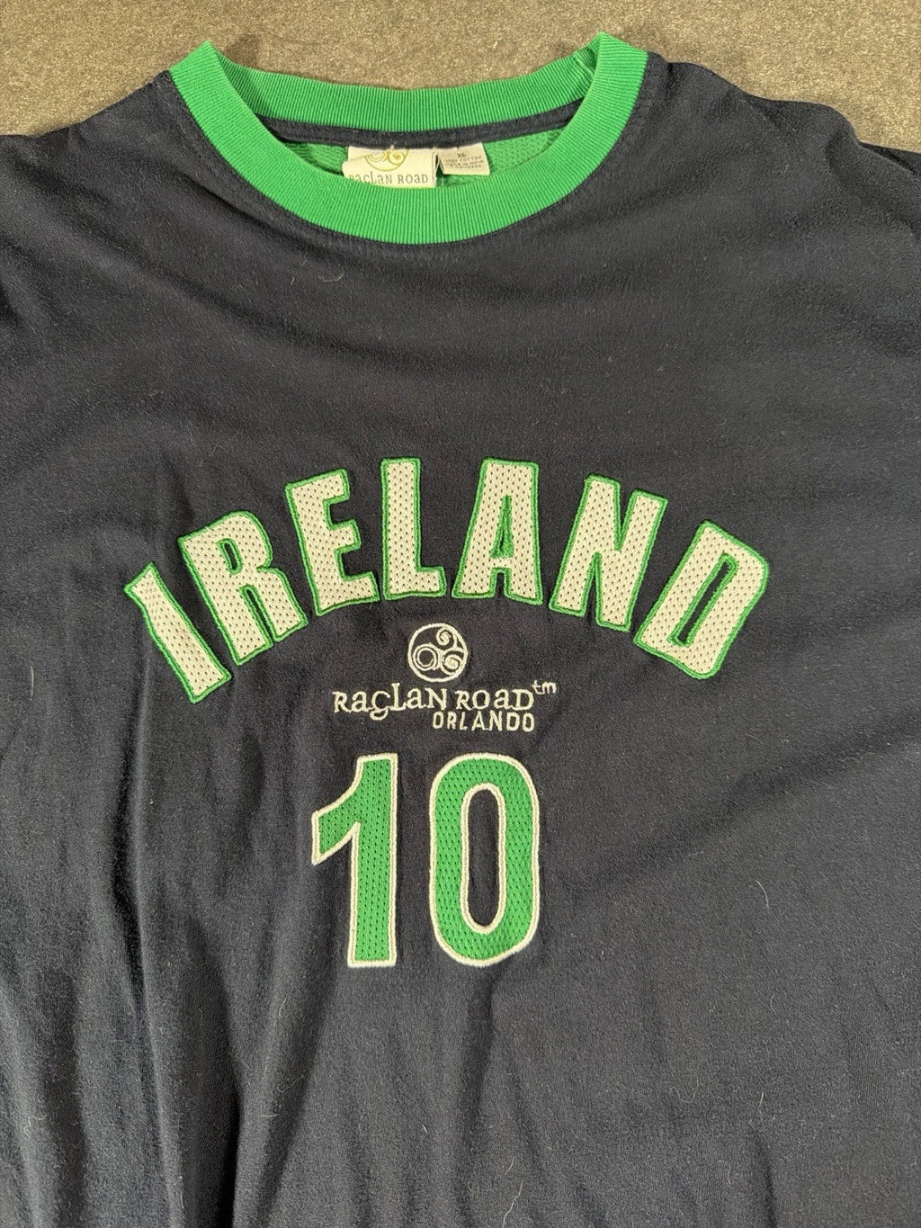 Raglan Road Orlando Ireland Soccer Jersey Style T-Shirt Green Blue XL