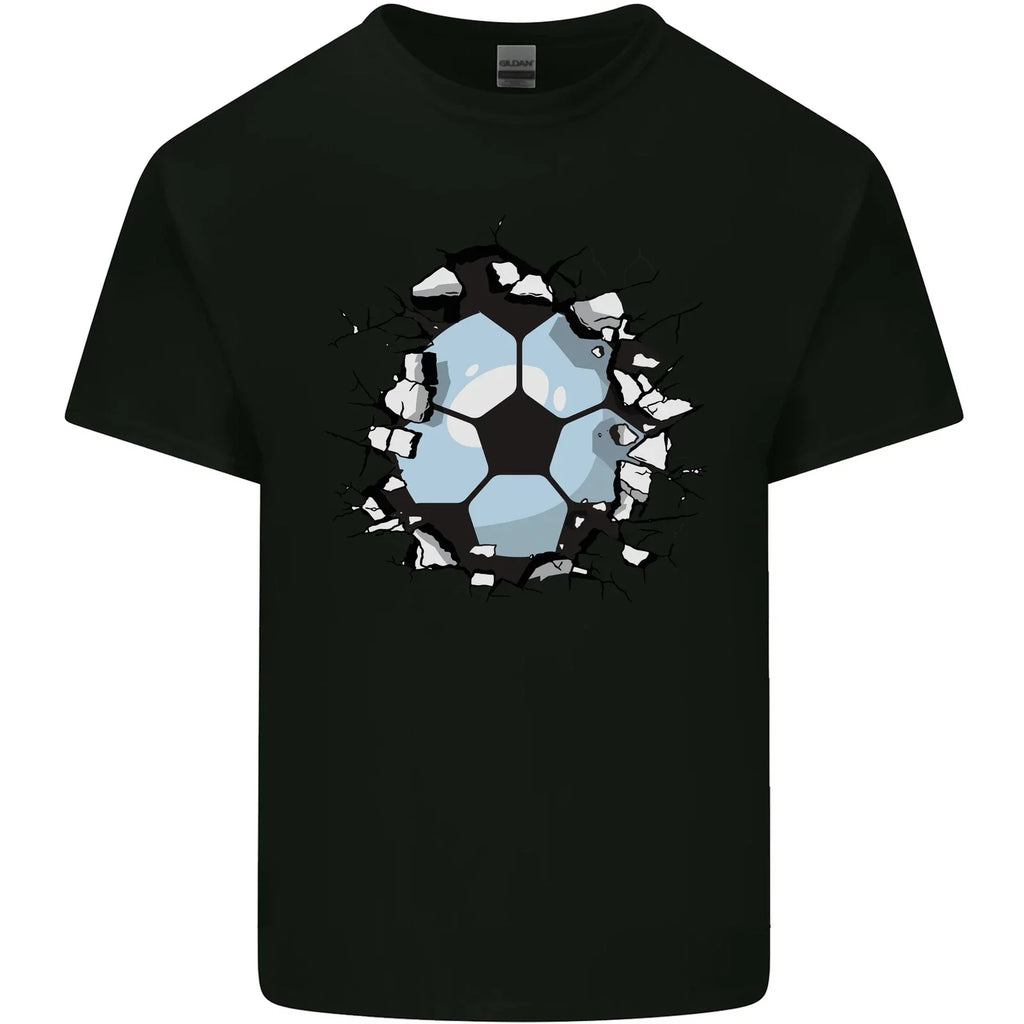 Football Smash Soccer Player Ball Mens Cotton T-Shirt Tee Top