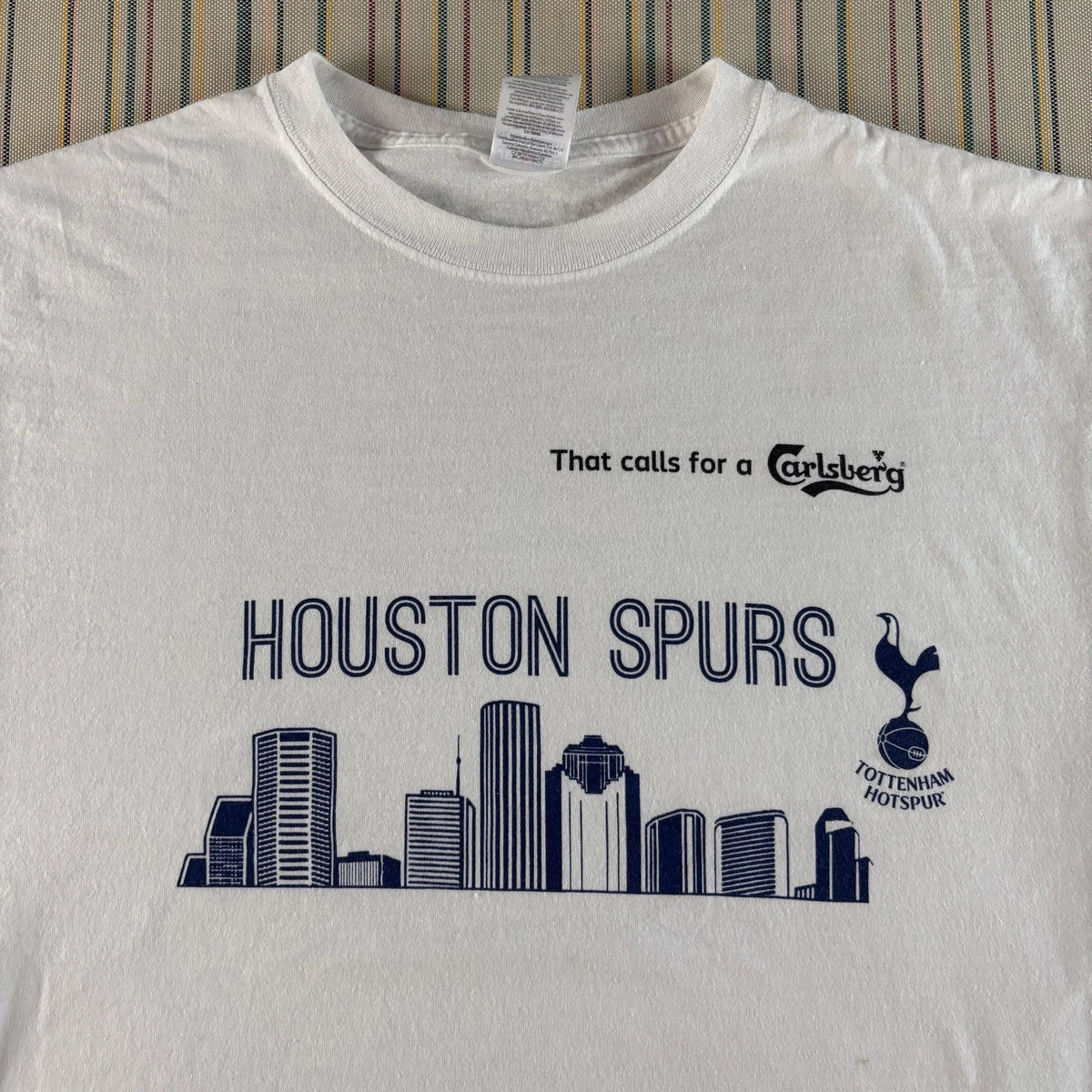 Houston Spurs Shirt Mens Large Tottenham Hotspur Soccer Carlsberg Promo Tee