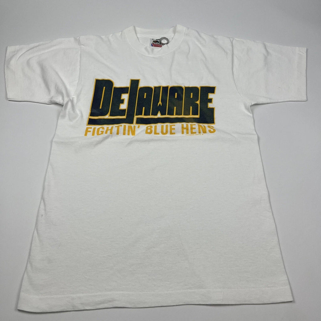 Vintage 90s University Of Delaware UD Fighting Blue Hen Shirt Men's Medium READ