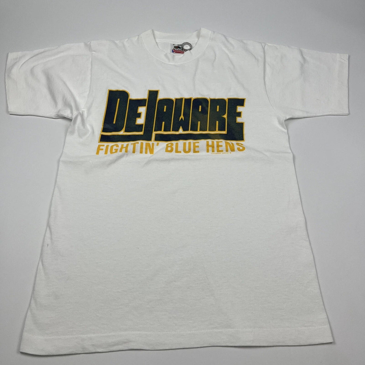 Vintage 90s University Of Delaware UD Fighting Blue Hen Shirt Men's Medium READ