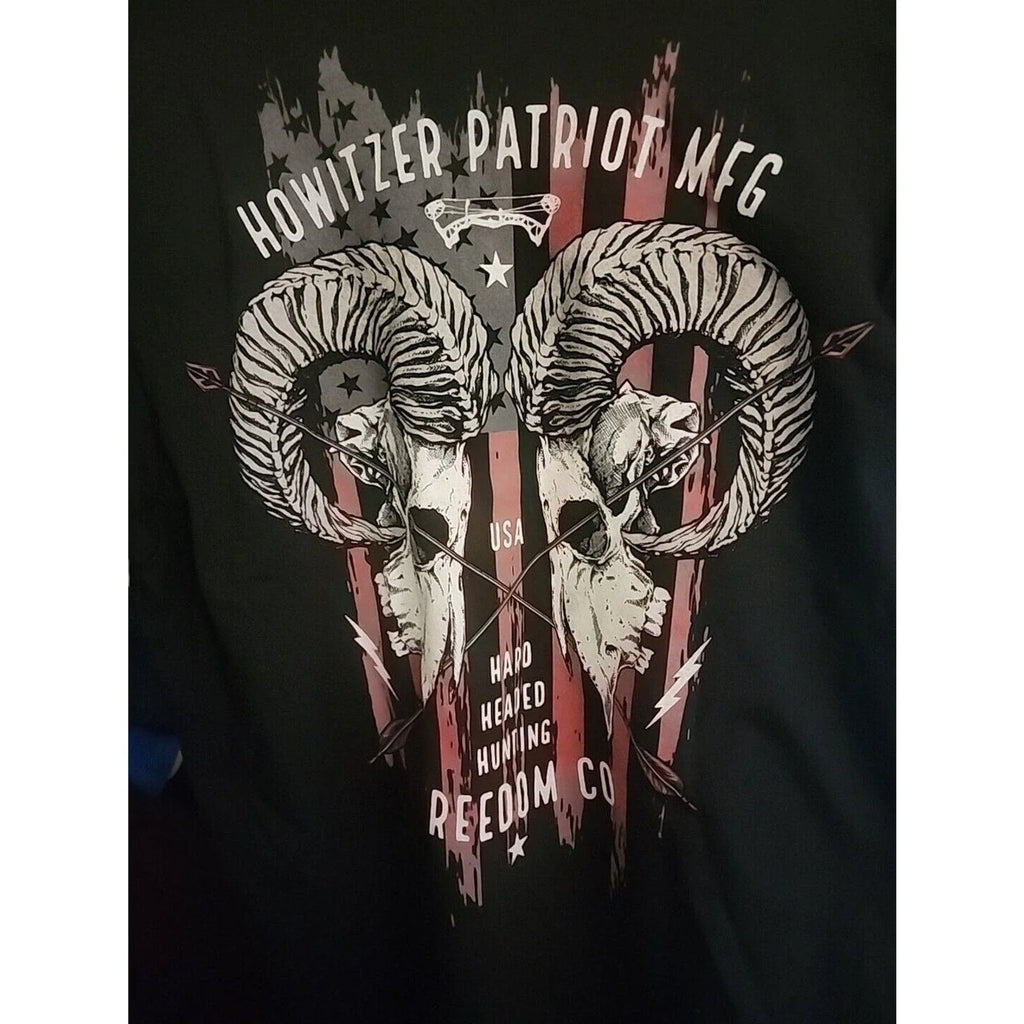 Howitzer Style Men's T-Shirt Patriot Hunt Military Grunt MFG Sz M CR6 Excellent