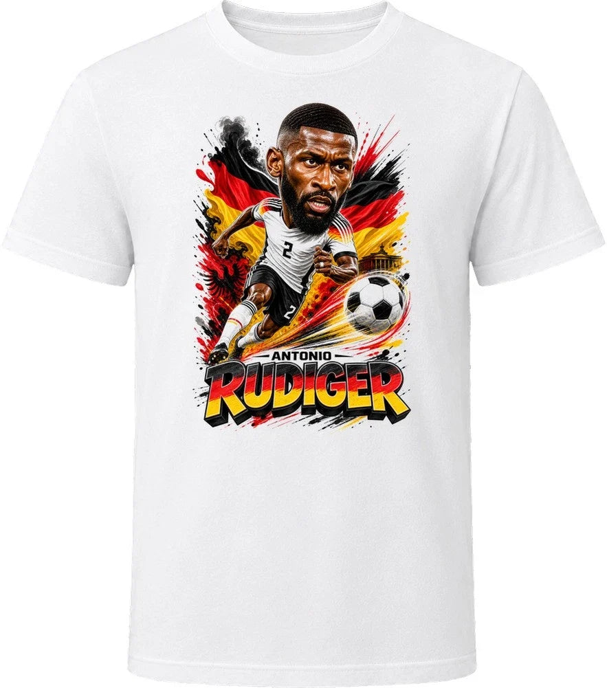 Antonio Rudiger Germany Soccer Caricature 2026 World Cup T Shirt
