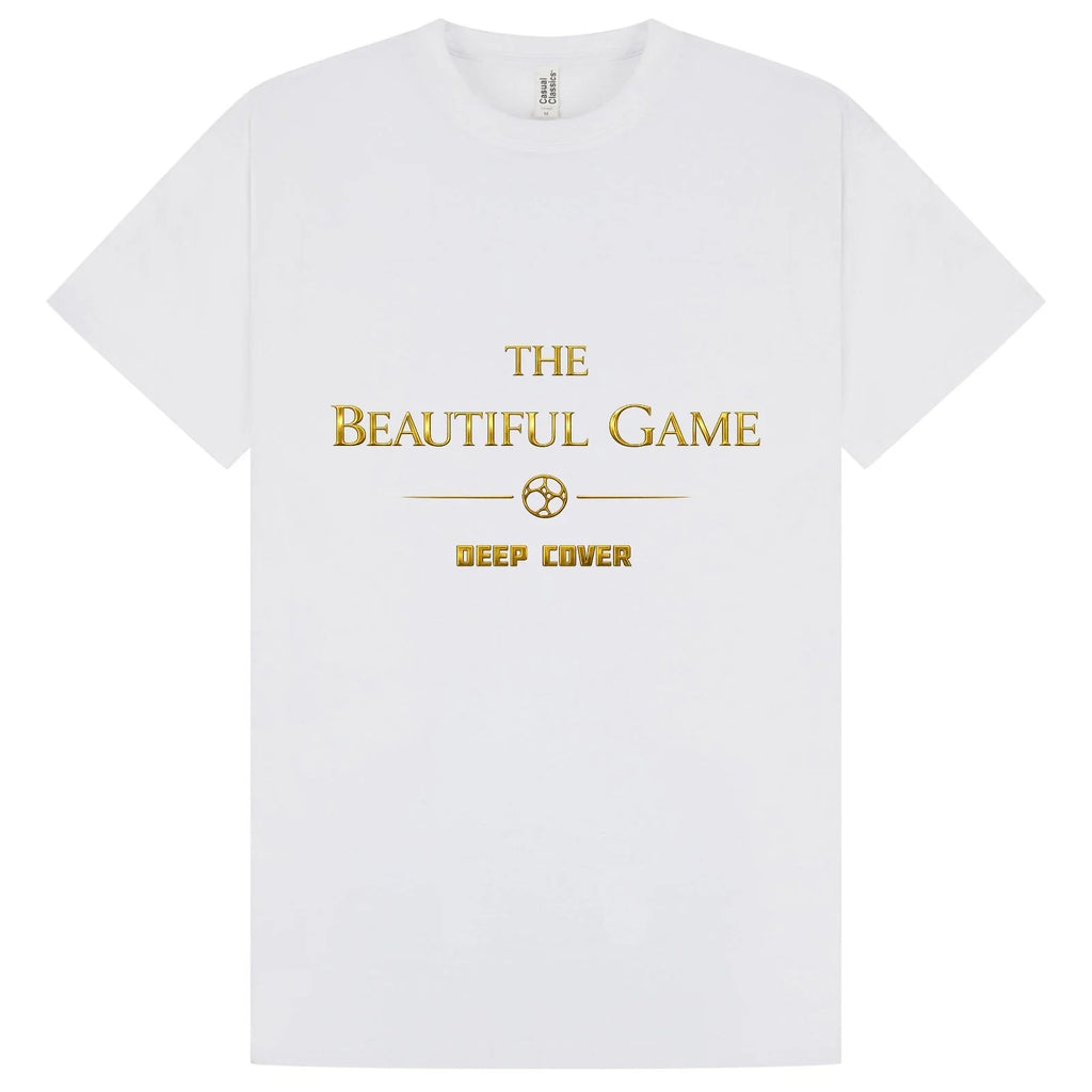 The Beautiful Game Cotton T-Shirt World Cup 26 in White & Gold XS to 5XL
