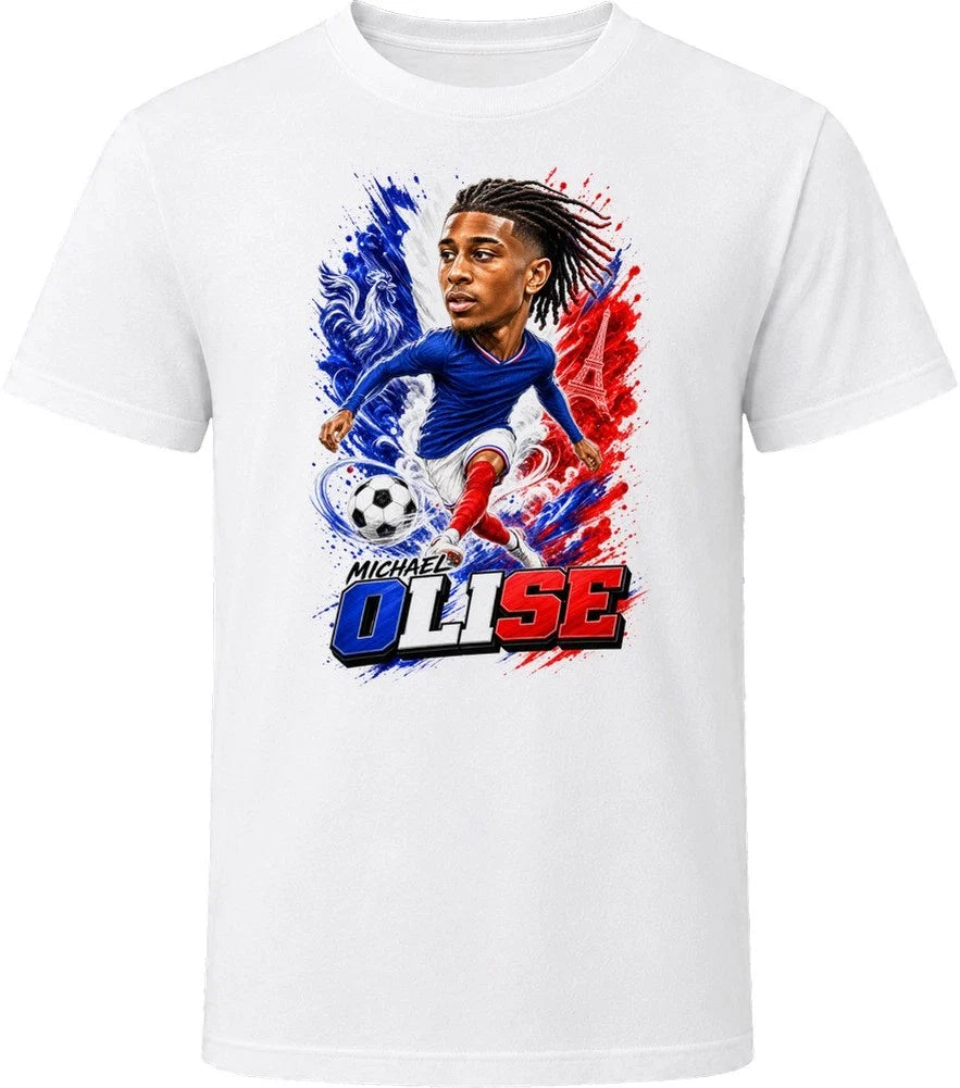 Michael Olise France Soccer Caricature 2026 World Cup T Shirt