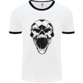 A Football Skull Soccer Footy Mens Ringer T-Shirt