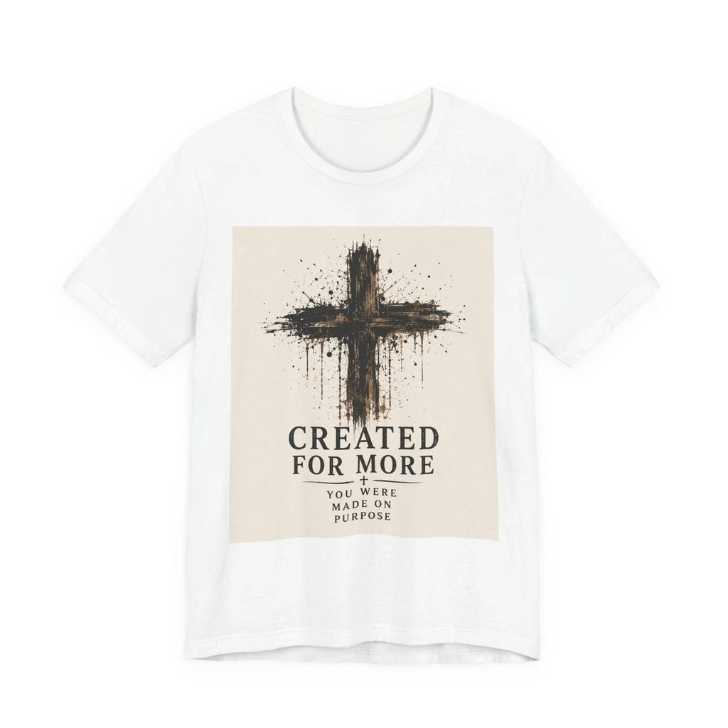 Created For More cross graphic T-shirt | Christian faith scripture tee