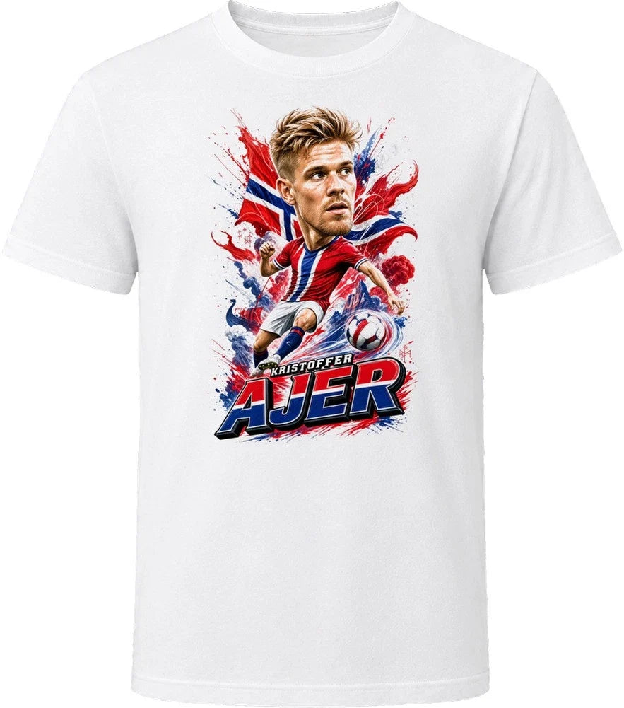 Kristoffer Ajer Norway Soccer Caricature 2026 World Cup T Shirt