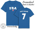 France FRA T-Shirt Personalised Name & No Adult Kids, Football World Cup 2026