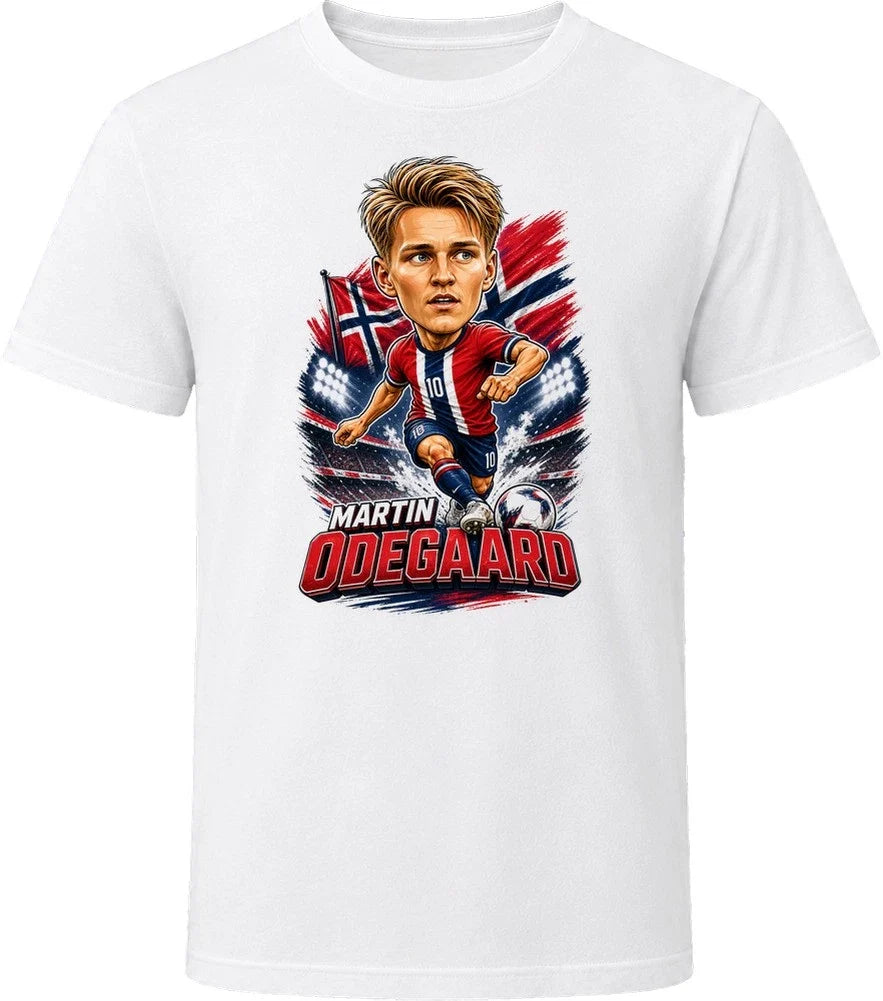 Martin Odegaard, Norway Caricature Soccer 2026 T Shirt