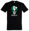 Nigeria Football Skull I T-Shirt nigerian Soccer Flag Banner World Championship