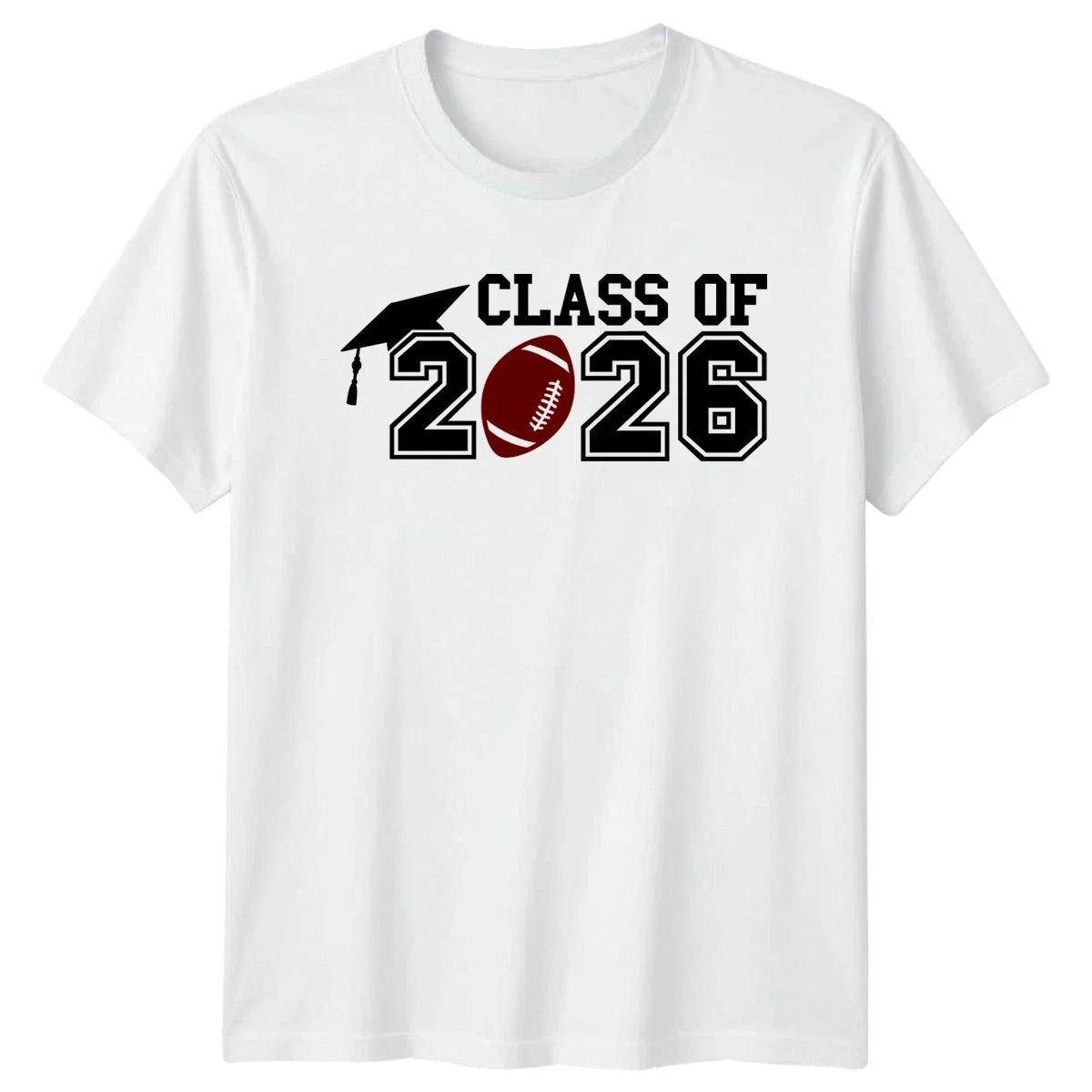Class Of 2026 T-Shirt Football Senior Graduation Gift For Him And Her