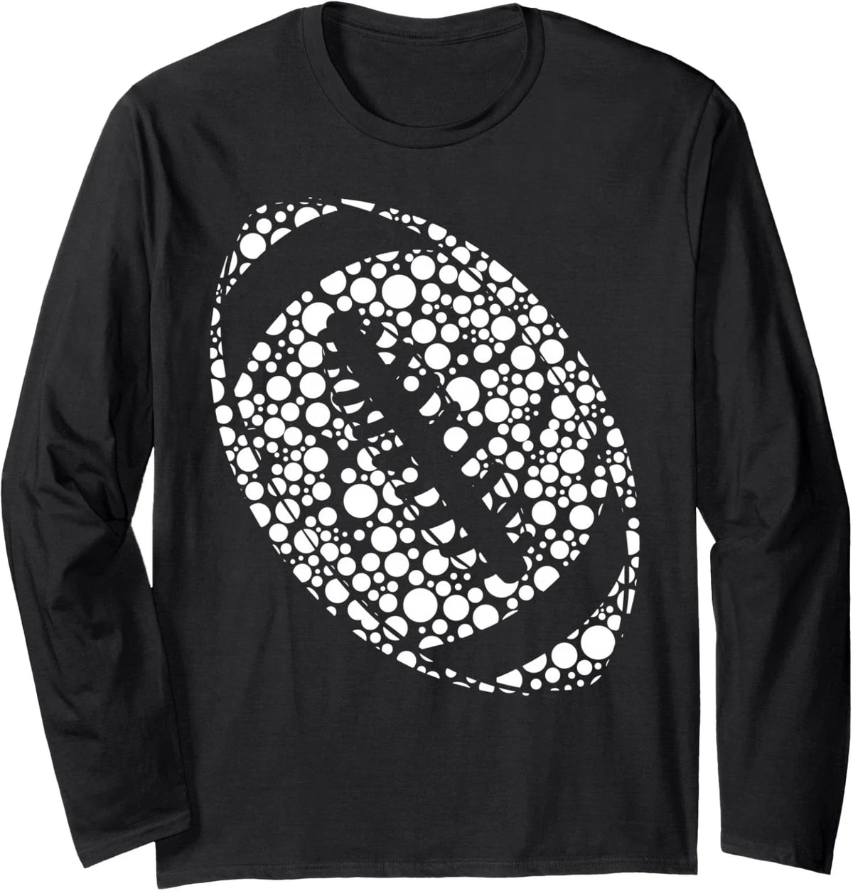 Dot Football Ball Lover Happy Dot Day 2025 Polka  Long Sleeve T-Shirt