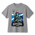 Scotland 2026 Liberty Statue Soccer Funny Retro Graphic Cotton T‑Shirt Unisex