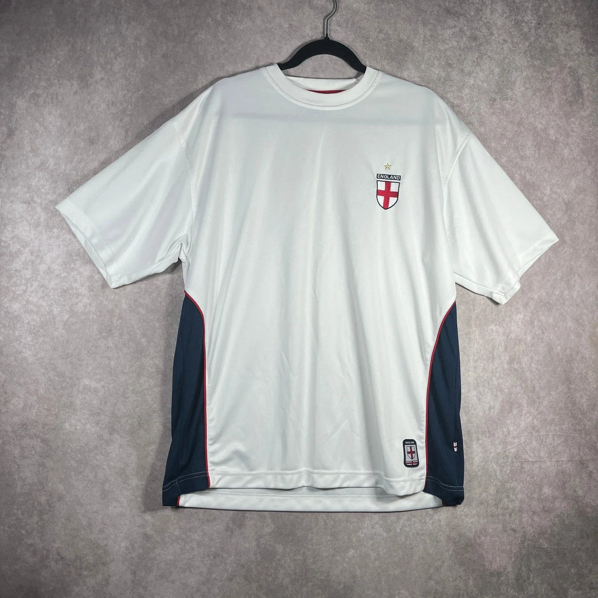 England Football Retro Jersey Top Mens XL White St. George Cross FIFA Soccer