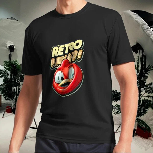 Vintage cartoon mascot logo Active Logo Men's T-Shirt Funny Size S to 5XL