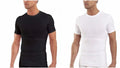 Powerbody Sculpt Men's Shapewear Crew Neck T-Shirt Black Or White Sizes M-3XL