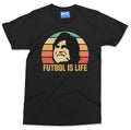Futbol Is Life T-Shirt Retro Football Top Vintage Footballer Player Fan Gift Tee